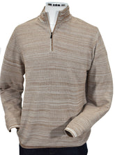 869T Missino Mixed Zip Mock