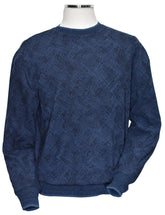 896 Indigo Diagonal Jacquard Sweater
