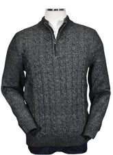 936 Pierce Charcoal Cable Quarter Zip