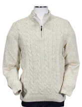 936 Pierce Ecru Cable Quarter Zip