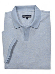 967 Firenze Sky Knit Texture Giovanni Collar