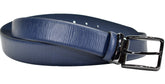 B09 Marcello Men's Navy Stamped Epi Leather Belt