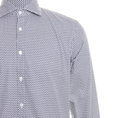 Canali Geometric Pattern Sport Shirt