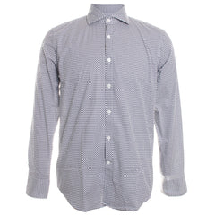 Canali Geometric Pattern Sport Shirt