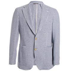 Navy Gingham Stretch Sportscoat