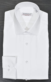 DS105 White Herringbone Dress Shirt