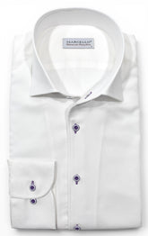 DS127 38 Plum Tonal White Shirt