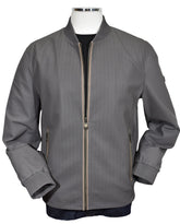 J228 Perforated Chevron Leather Coat