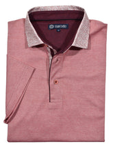 P228 Rose Royal Oxford Print Collar Polo