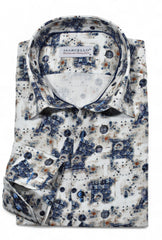 W170 Navy Print
