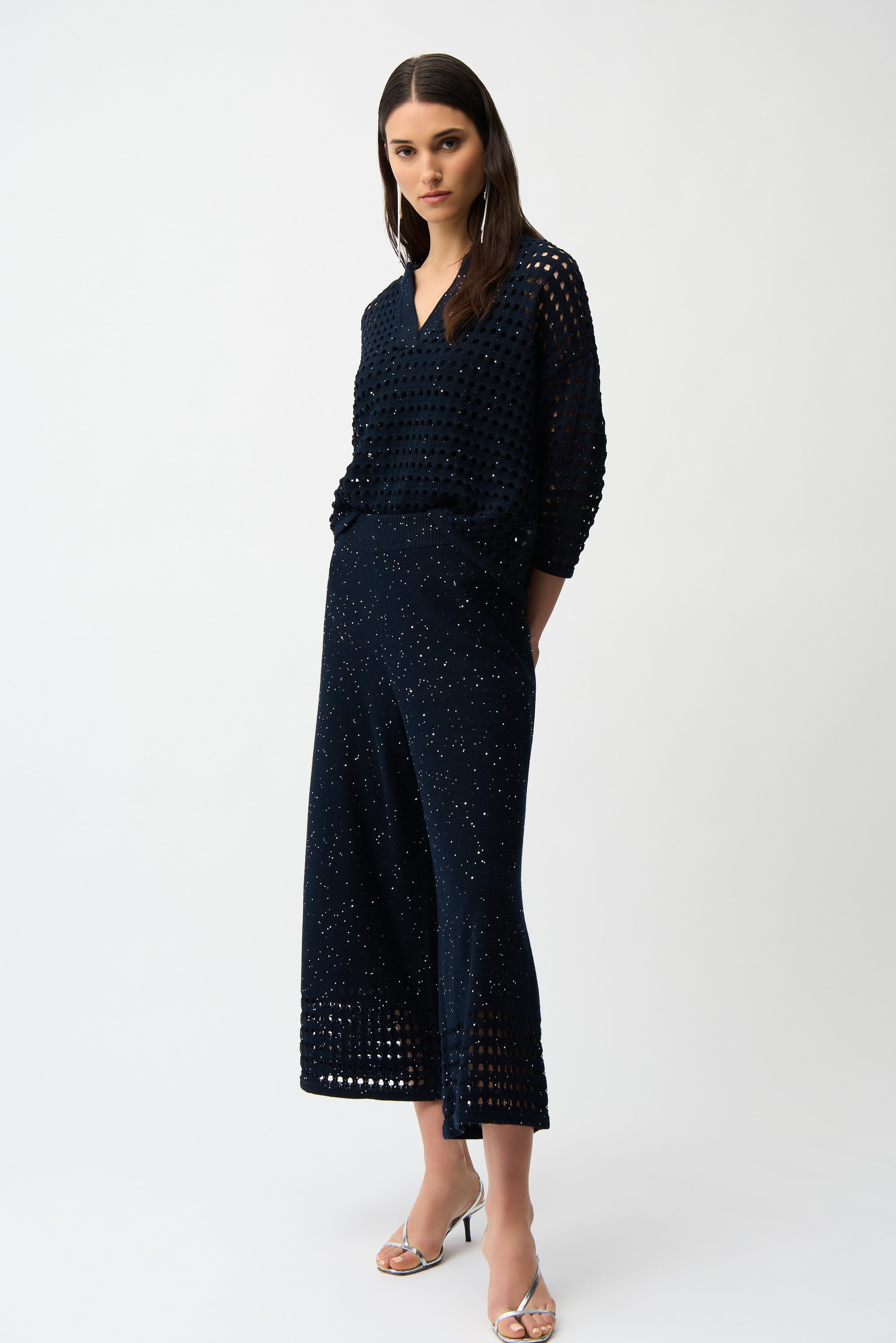 Cotton Blend Open Stitch Sweater