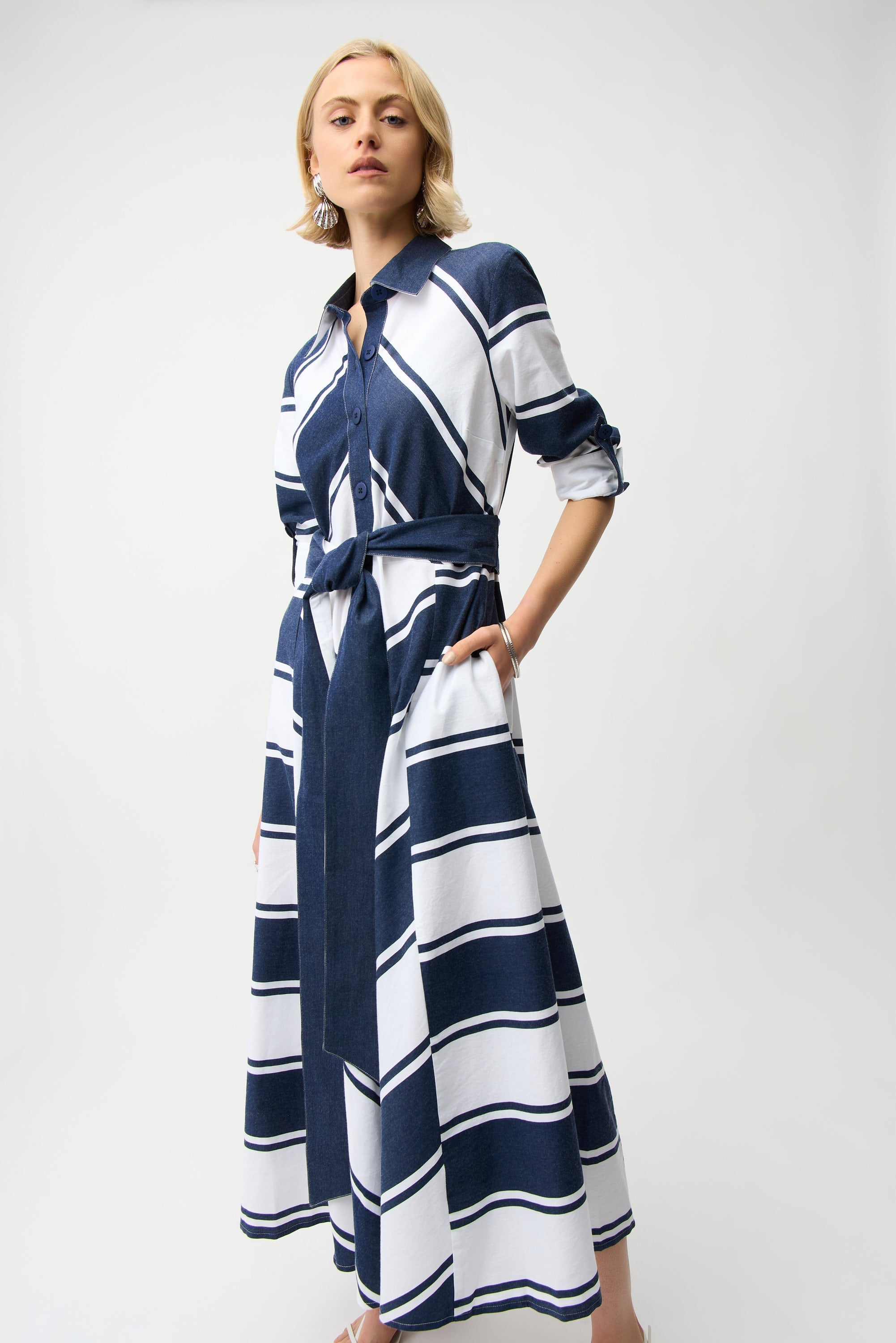 Casual Striped Maxi Dress