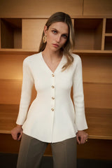 Fit And Flare Peplum Cardigan