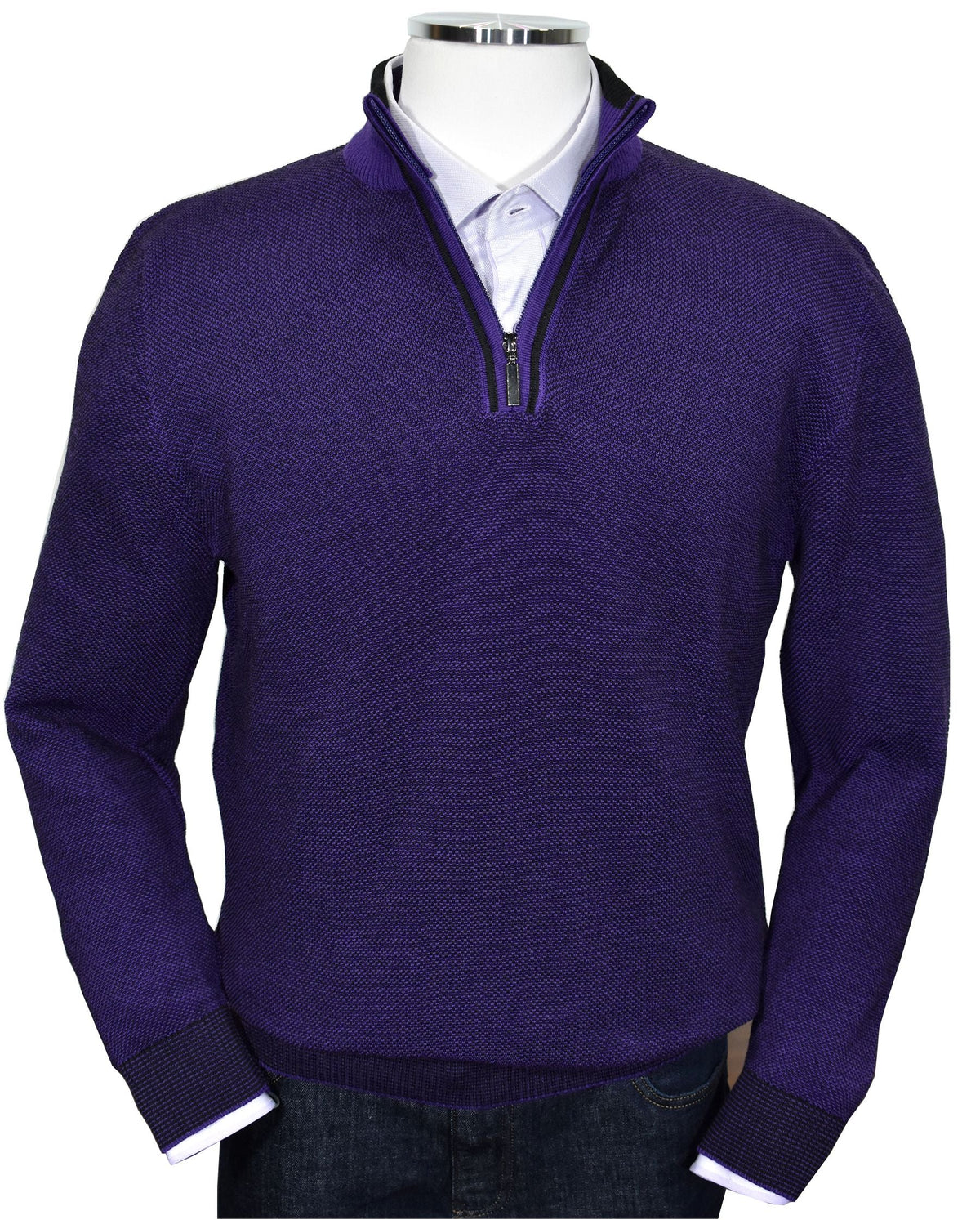 562 Marcello Plum Exclusive Quarter Zip