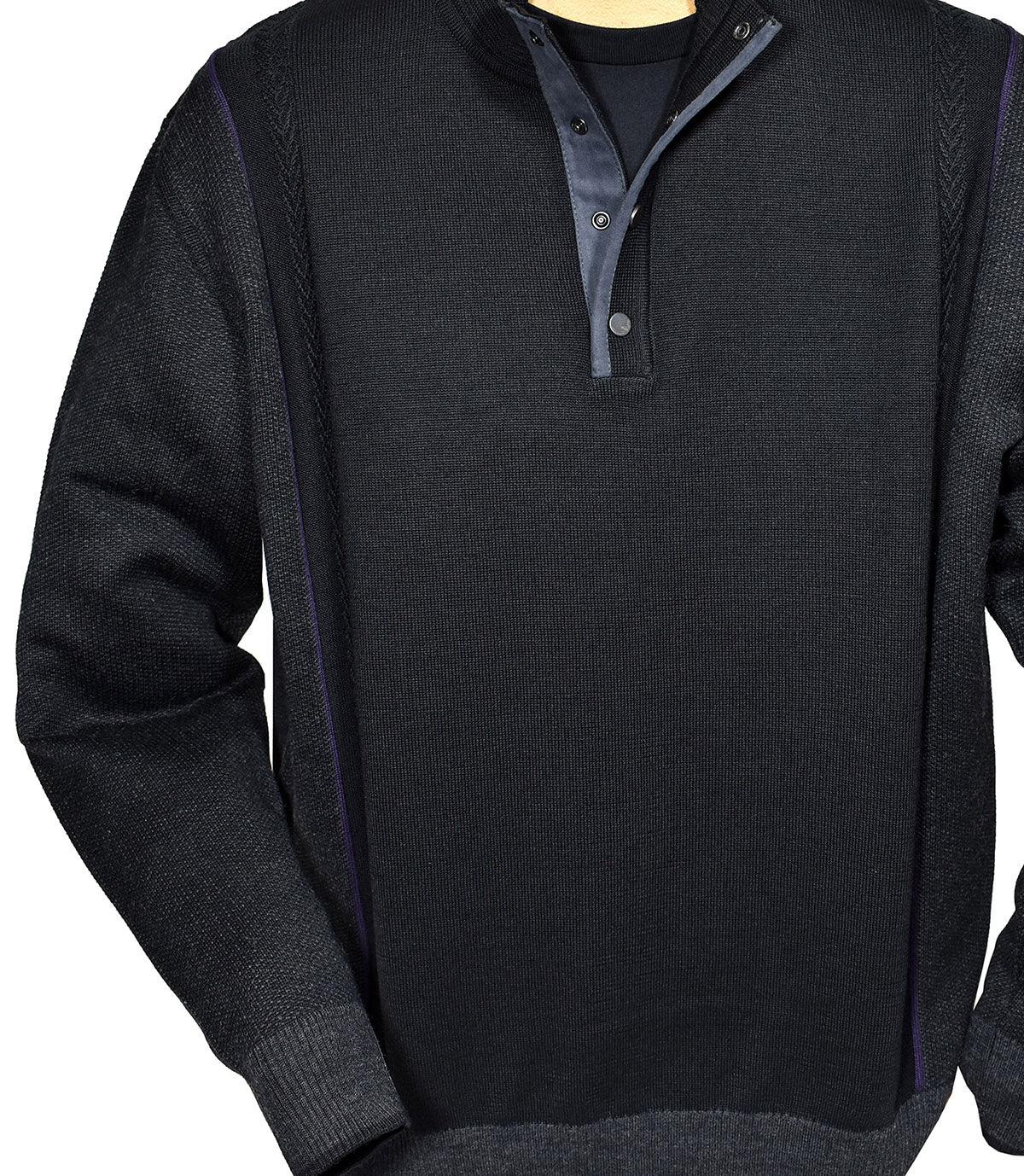 755 Brady Button Mock Sweater