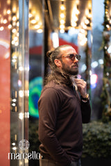 943 Monaco Wine Diamond Quarter Zip