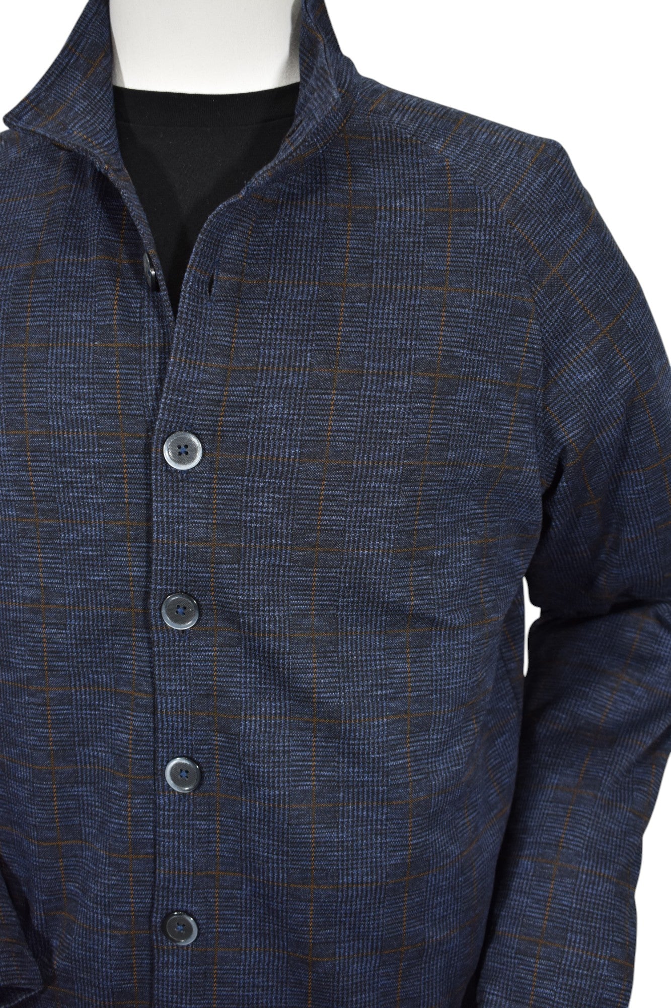 946J Garda Indigo Plaid Cardigan