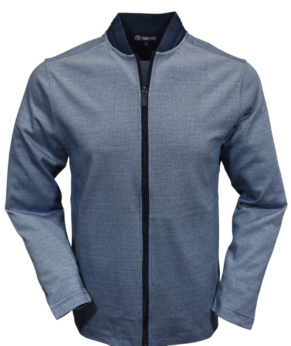 953J Navy Check Orleans Cardigan