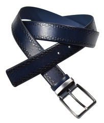 B20 Marcello Men's Leather Indigo Stamp Belt