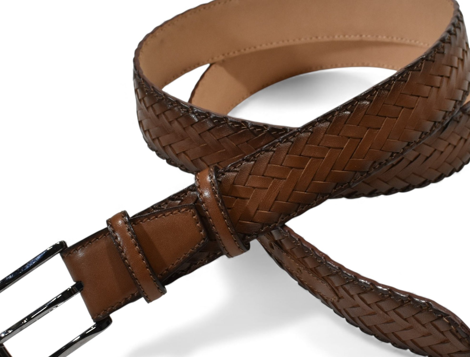 B32 Chocolate Soft Leather Braided