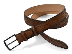 B32 Chocolate Soft Leather Braided