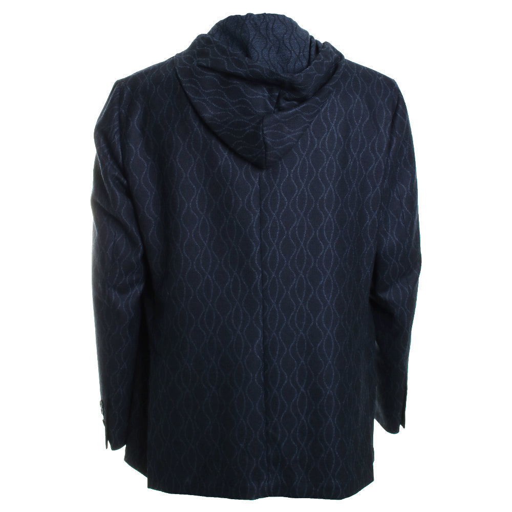 Navy Zip Out Hoodie Sport Coat