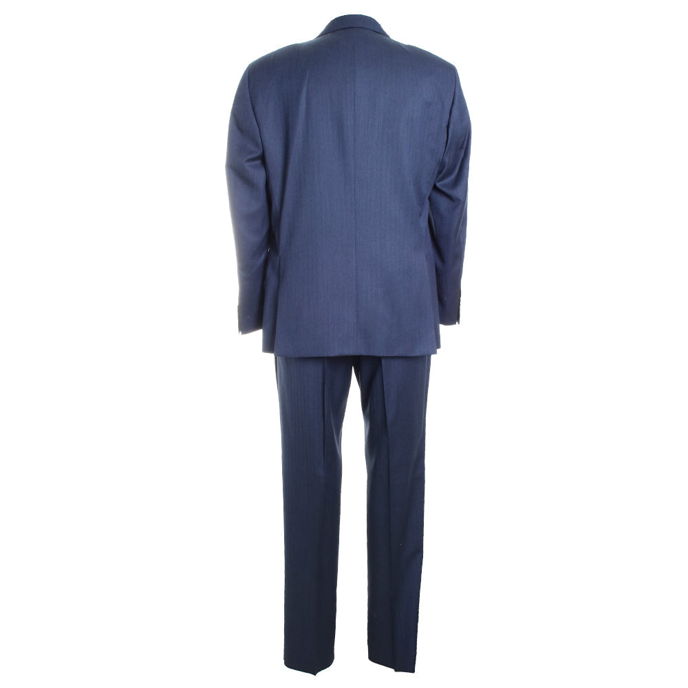 Navy Herringbone Suit