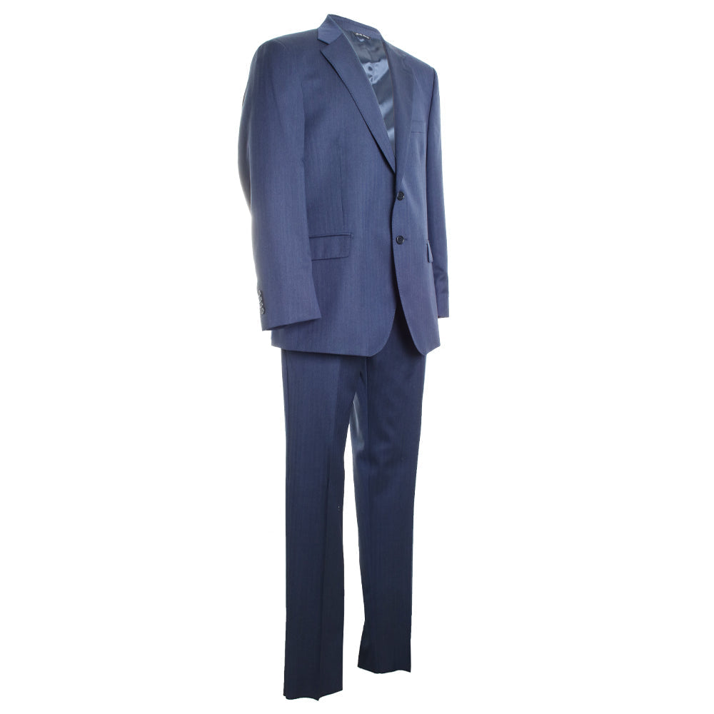 Navy Herringbone Suit