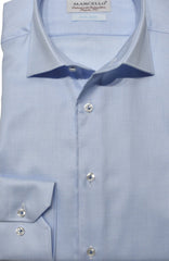 DS100B Blue Fine Piquet Dress Shirt