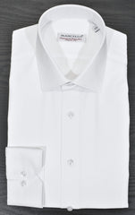 DS105 White Herringbone Dress Shirt