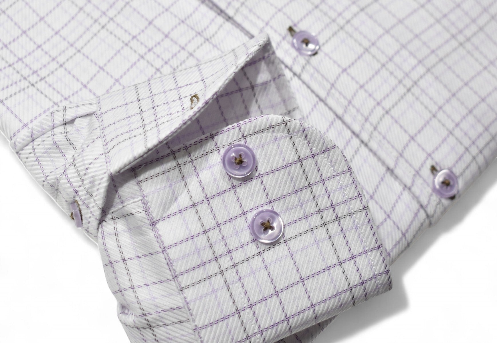 DS114 Lilac Plaid 1 Pc Collar