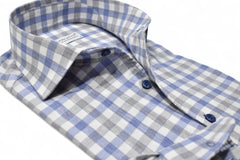 DS123 Premium Blue/Gray Brushed Plaid