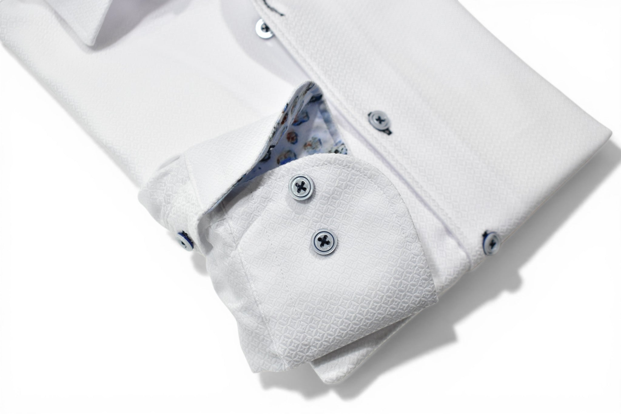 DS125 Manhattan White Diamond Shirt