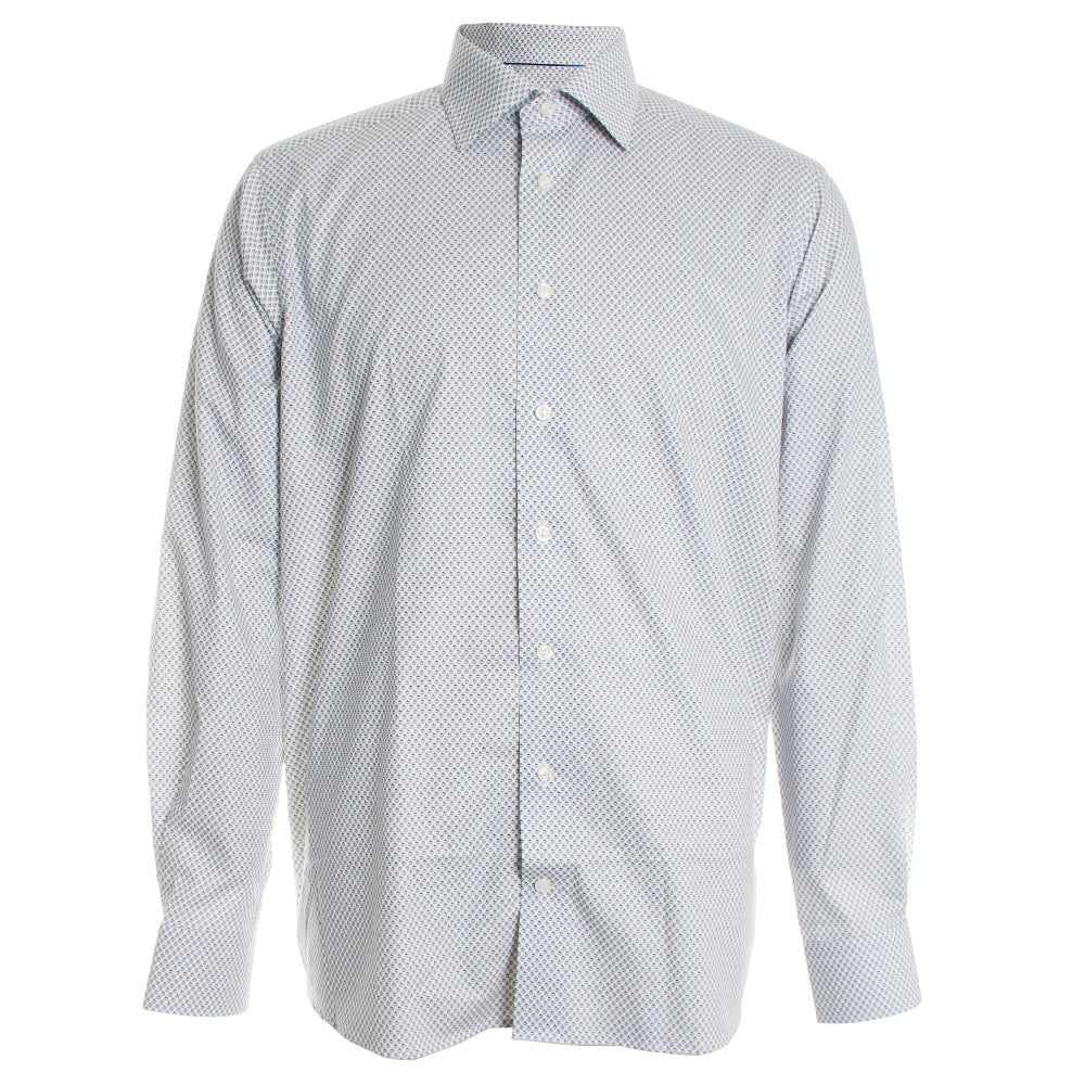 Eton Coffee Printed Dress Shirt