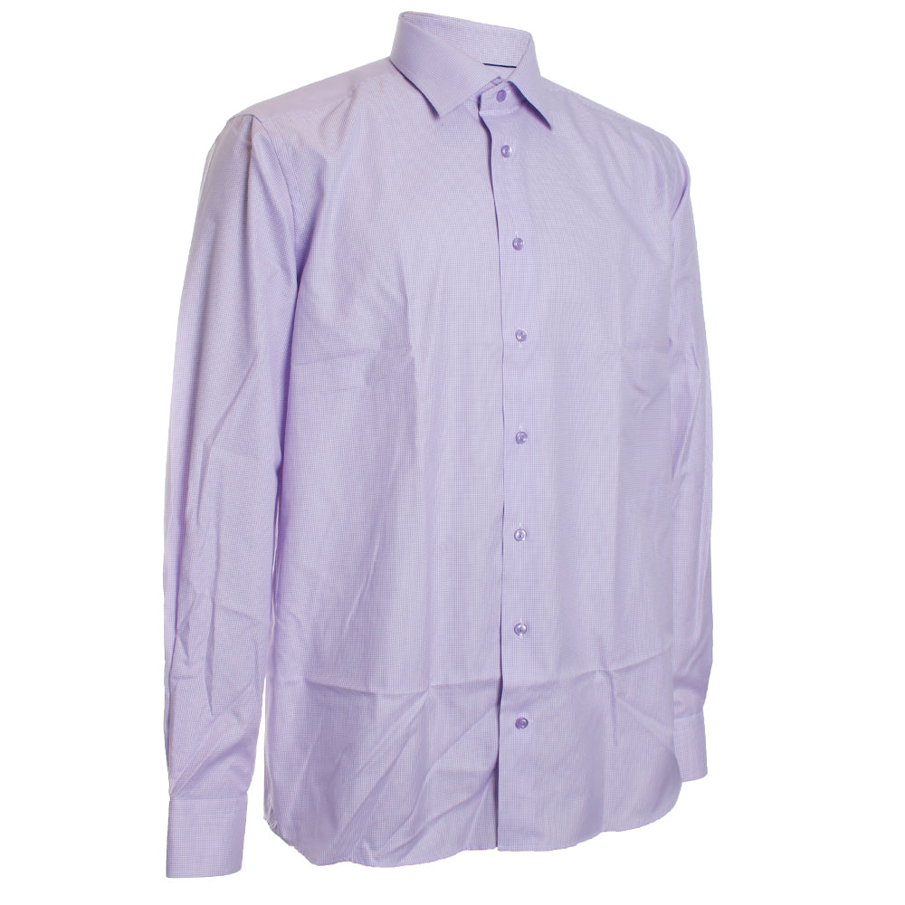 Eton Purple Check Twill Shirt