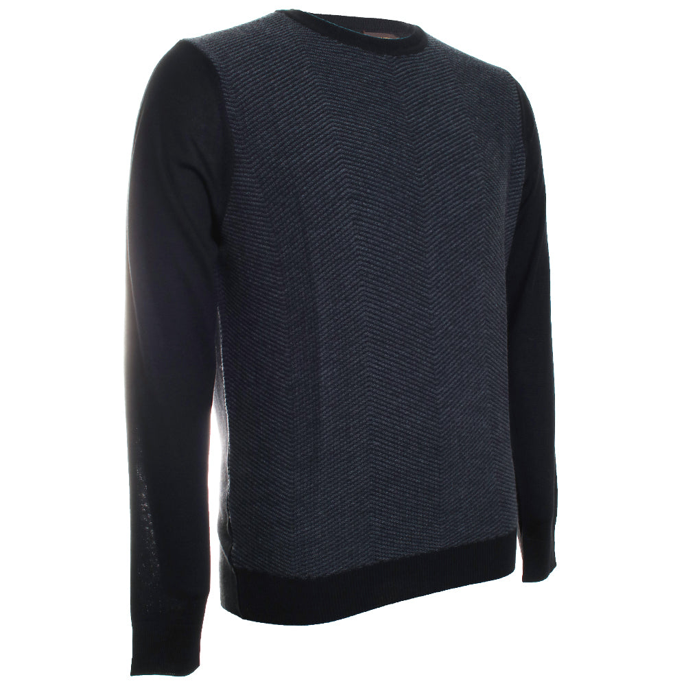 Textured Crew Neck Sweater
