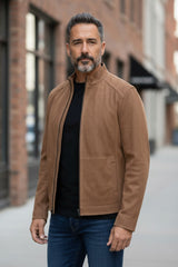 J227 Whiskey Reversible Suede/Leather Amalfi Coat