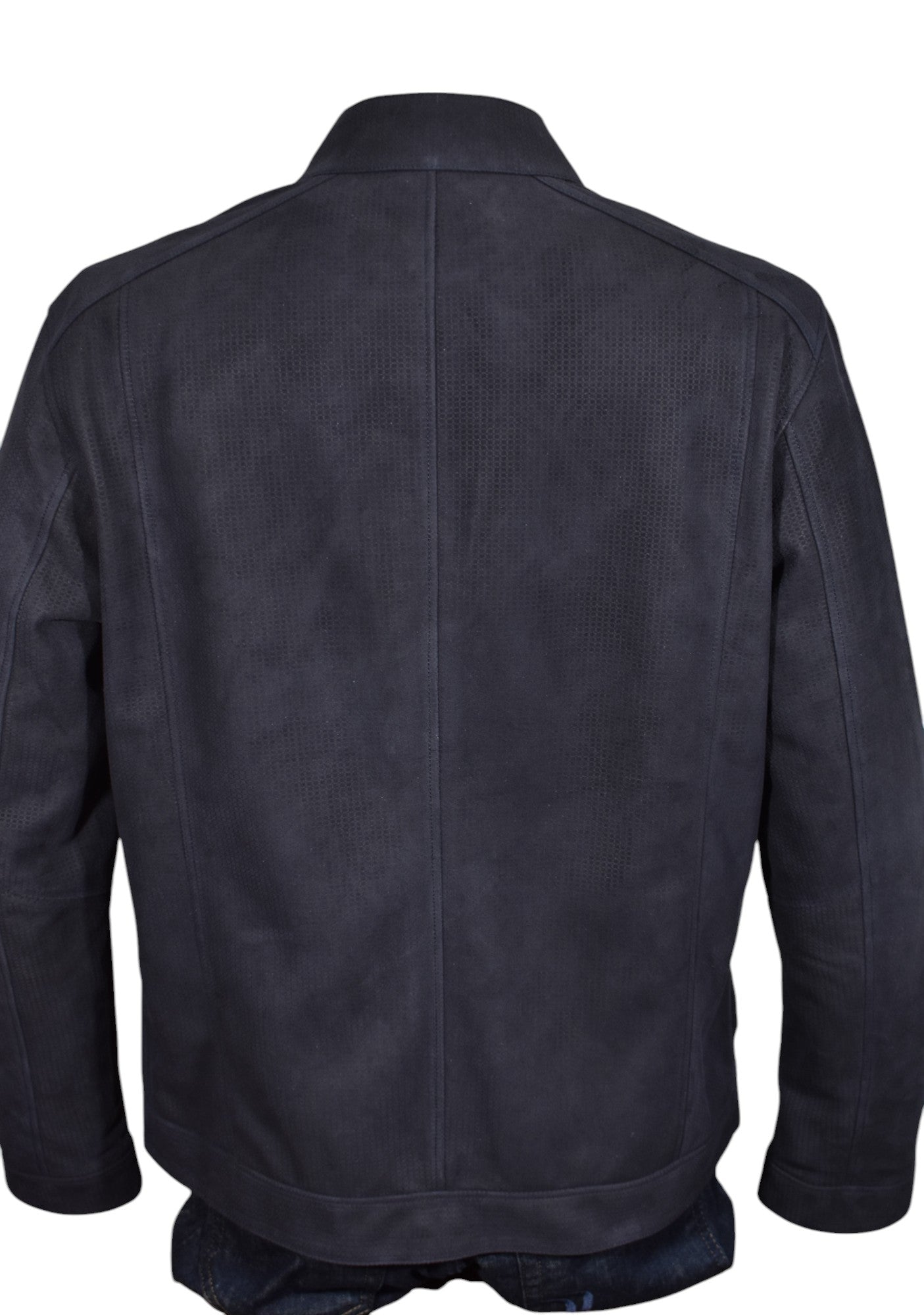 J227 Navy Reversible Suede/Leather Amalfi Coat