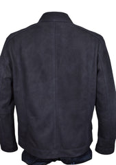 J227 Navy Reversible Suede/Leather Amalfi Coat