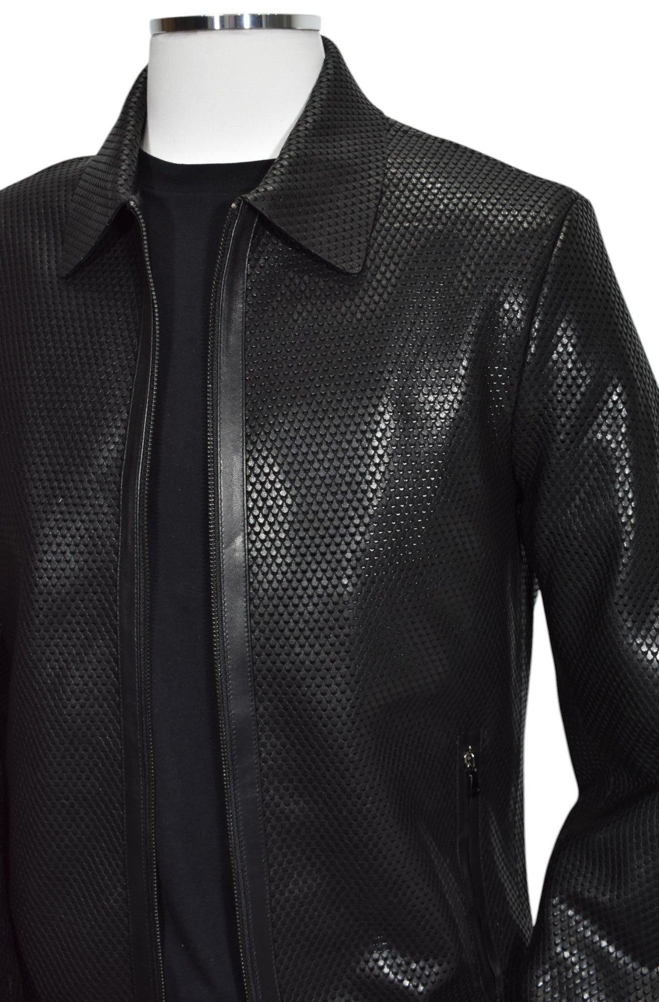 J232 Python Leather Jacket