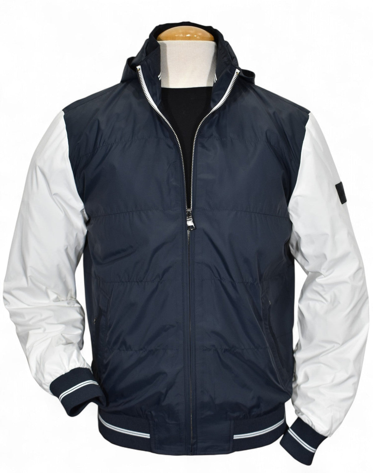 J446 Engineered Microfiber Coat Navy
