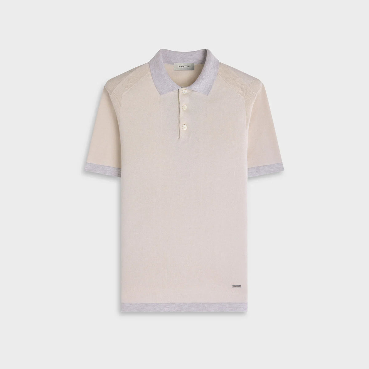 Jersey Knit Short-Sleeve Polo Sweater