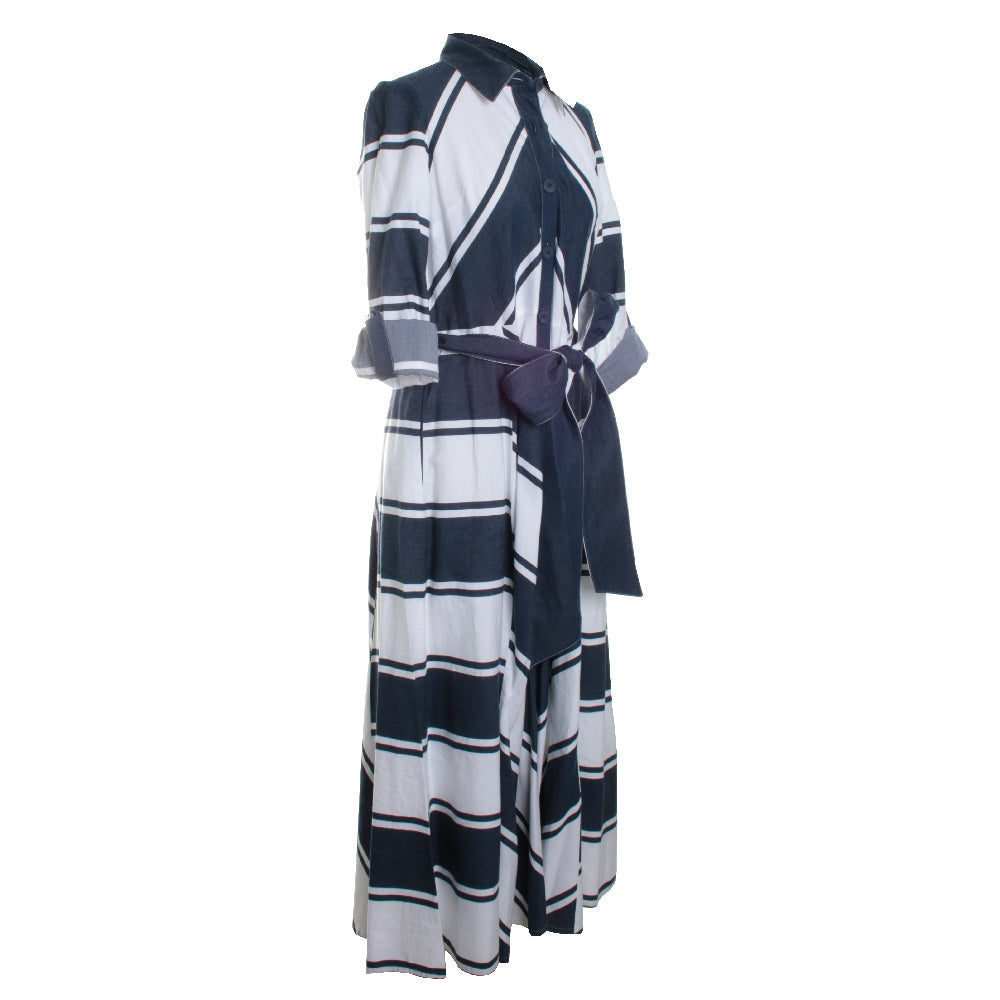 Casual Striped Maxi Dress