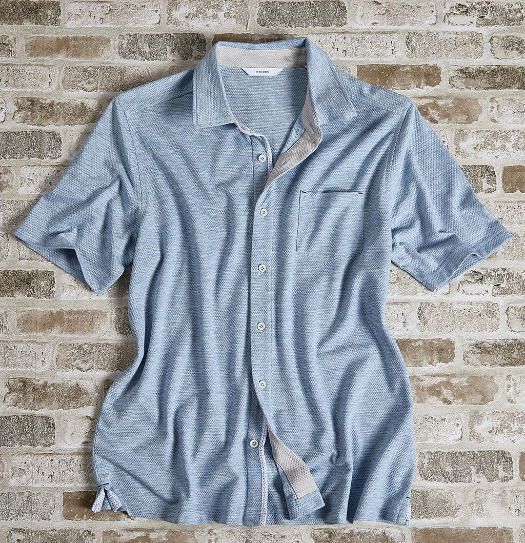 Heather Honeycomb Knit Shirt