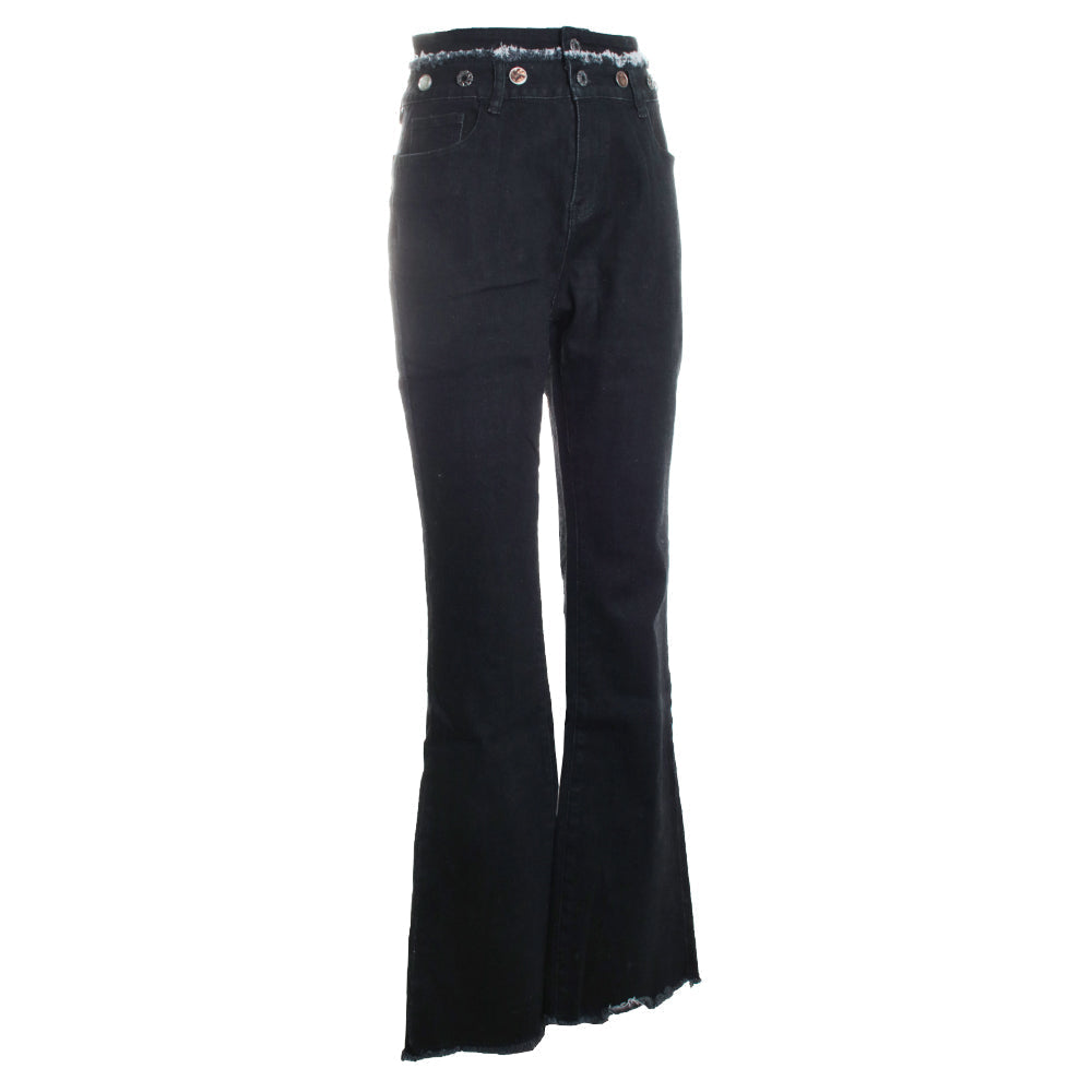 Double Waist Band Denim Jean