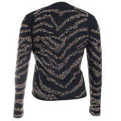 Gold Studded Details Knit Jacket