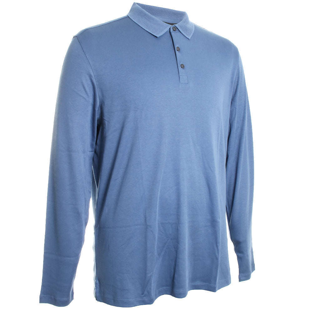 Georgia Long Sleeve Honeycomb Polo