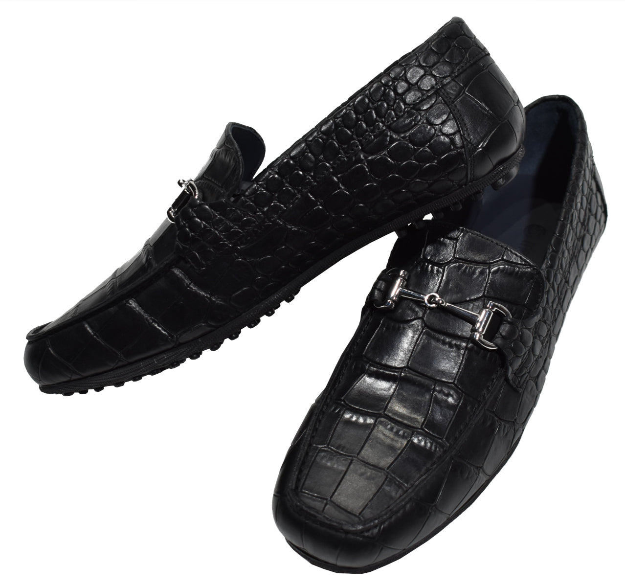 S133 Black Gator Slip On