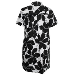 Short Sleeve Button Up Polo Collar Dress w/ Lining
