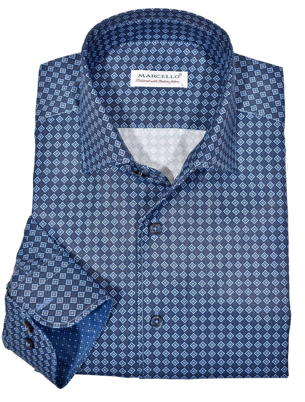 W563R Cardin Roll Medallion Shirt